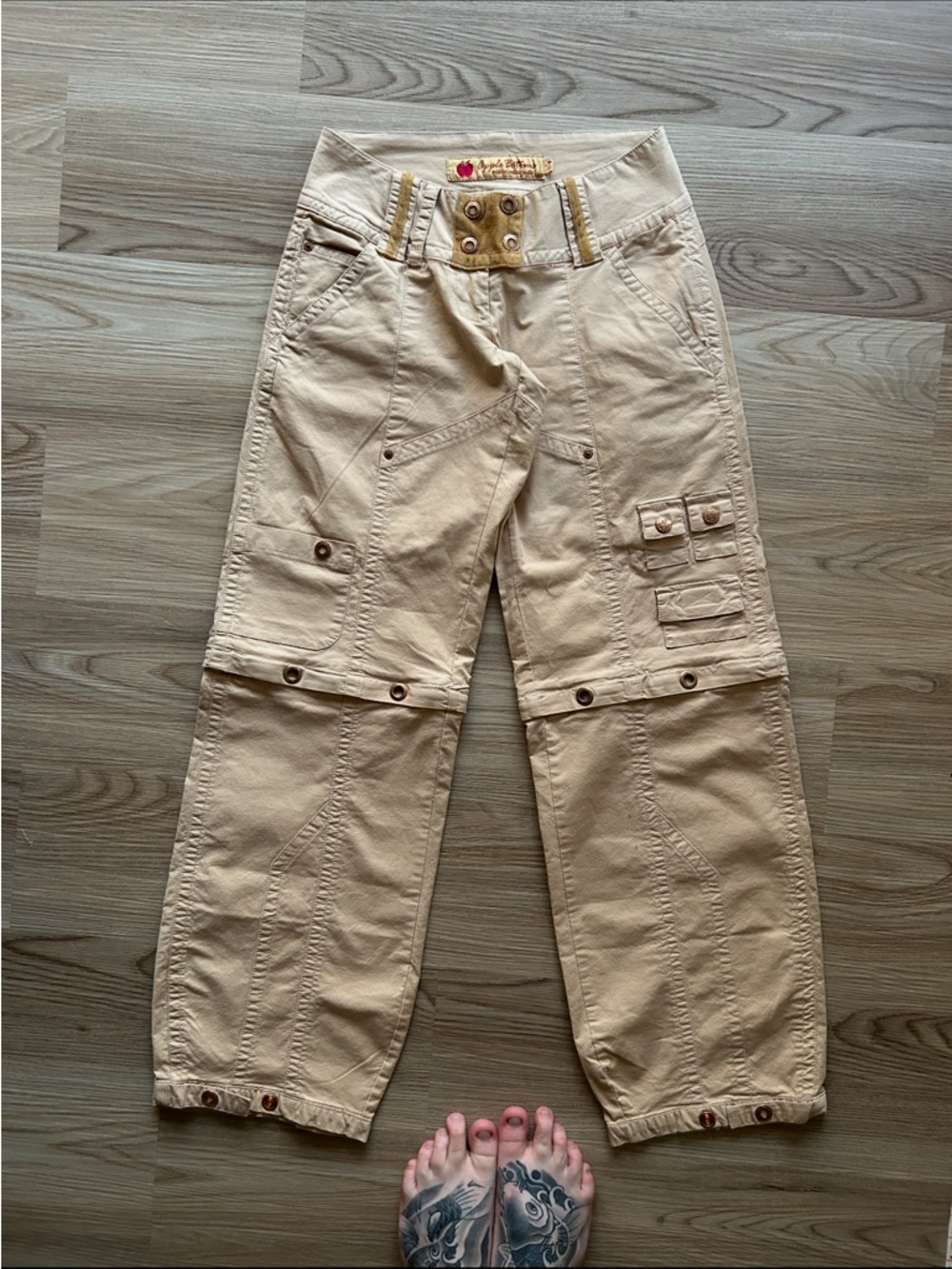 Apple Bottoms Tan Convertible Cargo Pants